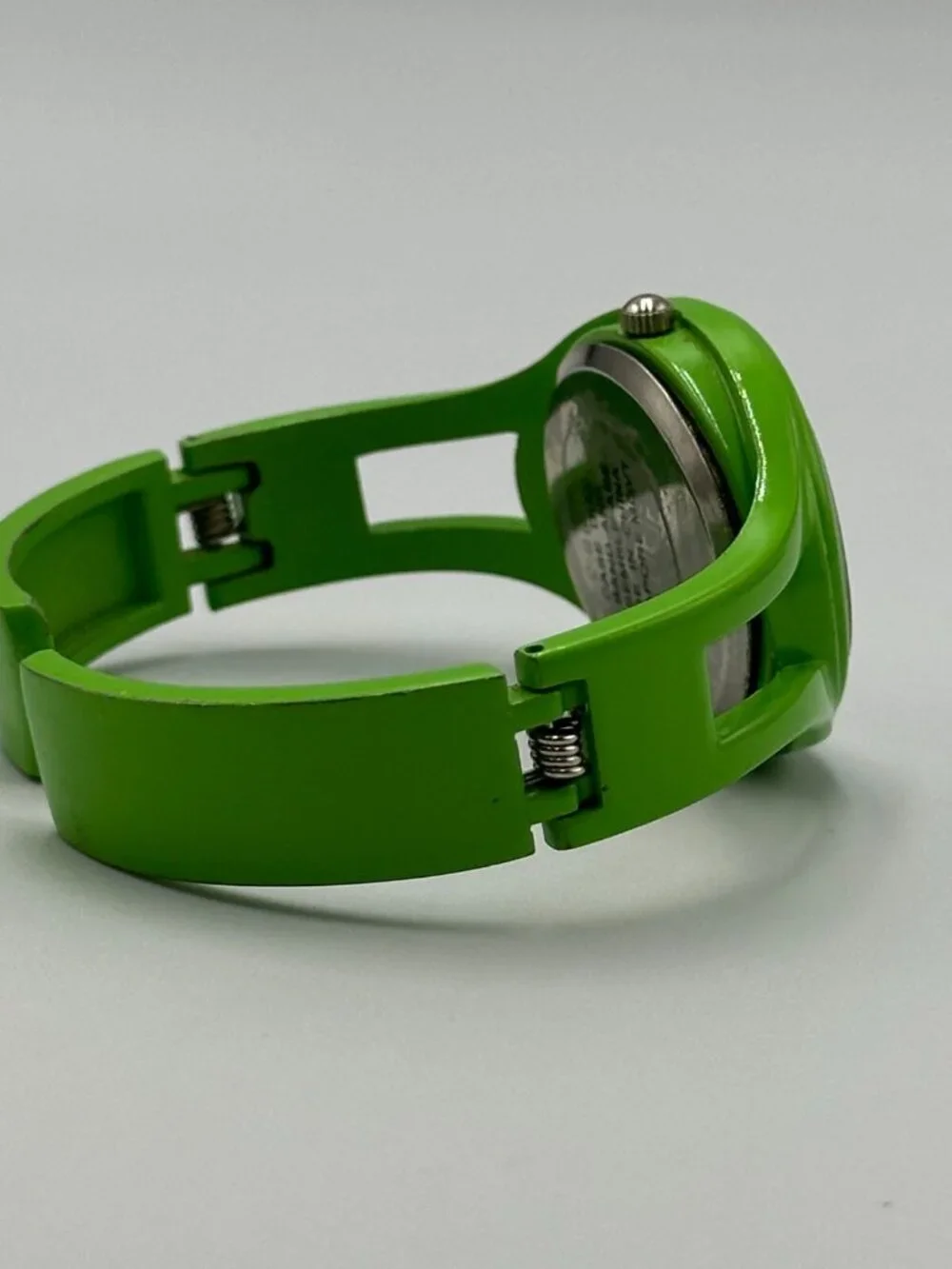 3/$30 Varsales Watch Women Green White Dial Rhinestone Accents Cuff Band